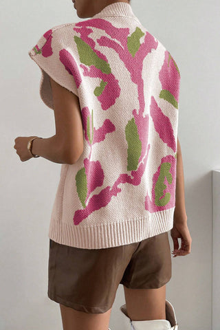 Abstract Pattern Sweater Vest
