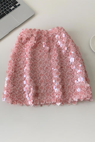 Floral Embellished Mini Skirt