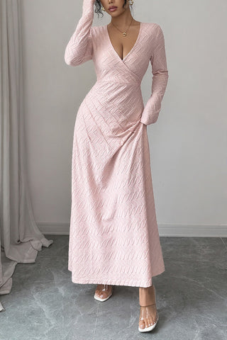 Elegant Maxi Dress with V-Neckline