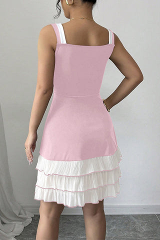 Sleeveless Tiered Flare Dress