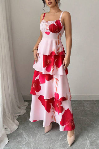 Tiered Maxi Dress with Ruffle Detail