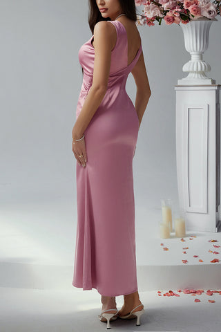 Elegant Deep V-Neck Evening Gown