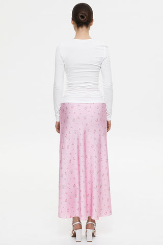 Elegant Floral Print Midi Skirt