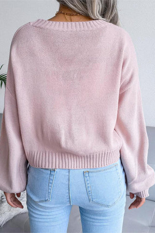 Cloud Pattern Button Cardigan