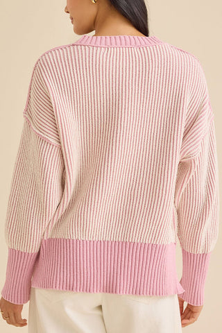 Stylish Striped Knit Sweater