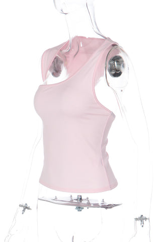 Asymmetric Cutout Tank Top