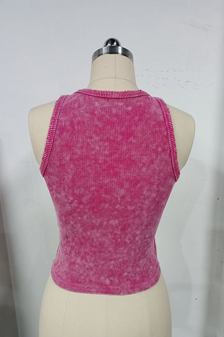 Sleeveless Ribbed Tank Top