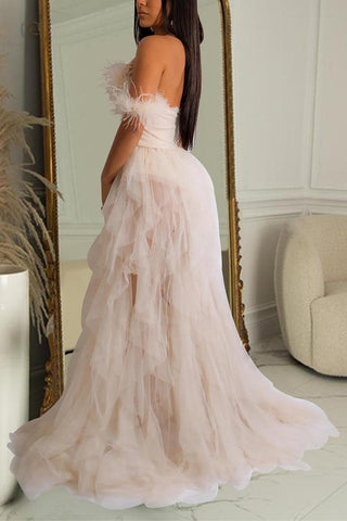 Stunning Strapless Evening Gown