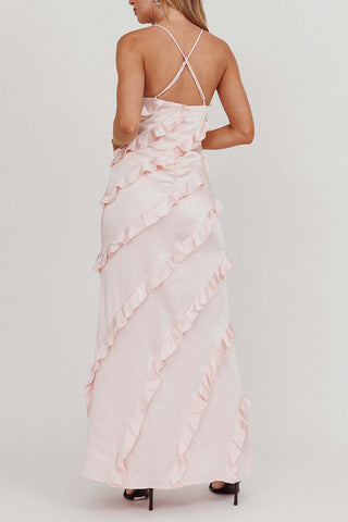 Ruffle Detail Maxi Casual Dress