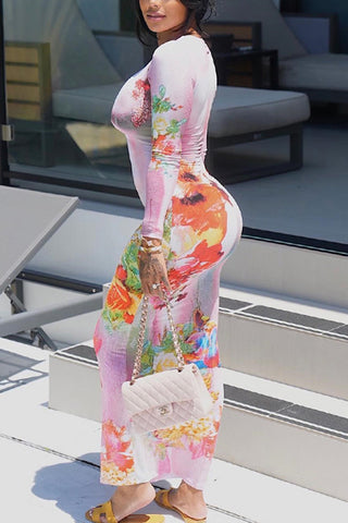 Floral Long Sleeve Dress