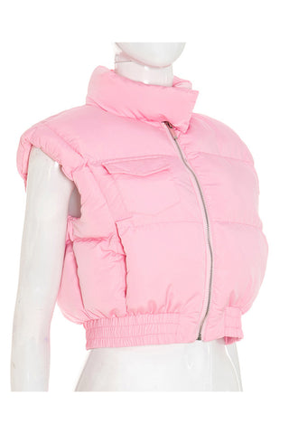 Zip-Front Quilted Vest