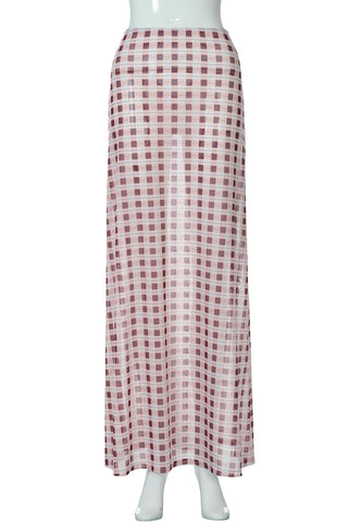 Checkered Maxi Skirt