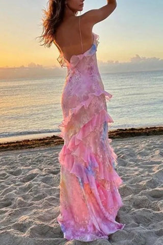 Sleeveless Ruffled Maxi Dress