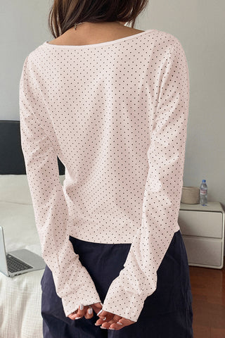 Polka Dot Long Sleeve Top