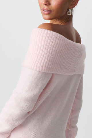 Off-Shoulder Knit Sweater
