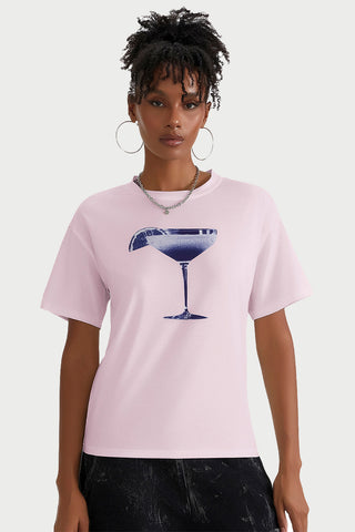 Graphic Cocktail Print T-Shirt