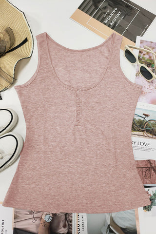 Button-Front Tank Top