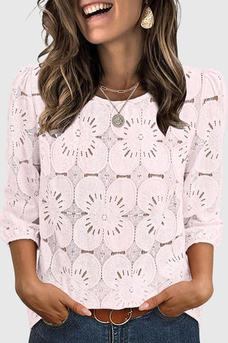 Floral Eyelet Blouse