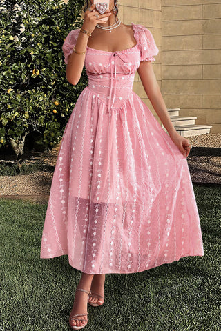 Puff Sleeve Casual Dress