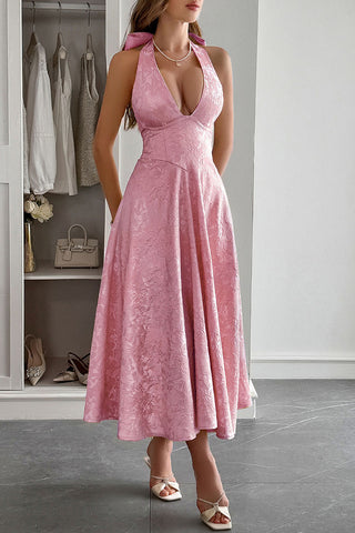 Halter Neck Midi Sundress