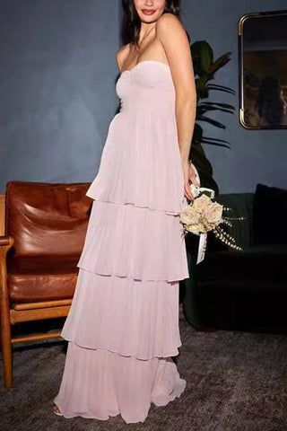 Strapless Tiered Maxi Dress