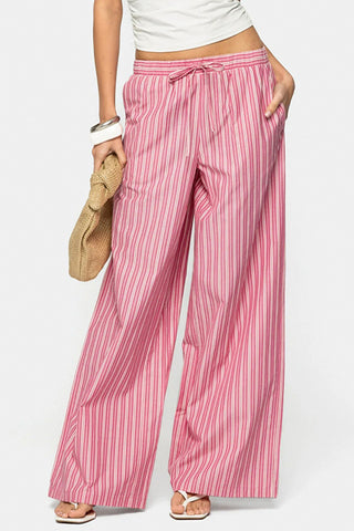 Striped Drawstring Pajama Pants