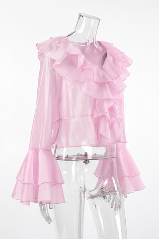 Flowy Layered Ruffle Blouse