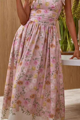 Floral Sleeveless Midi Dress