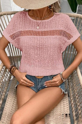 Chic Cutout Knit T-Shirt