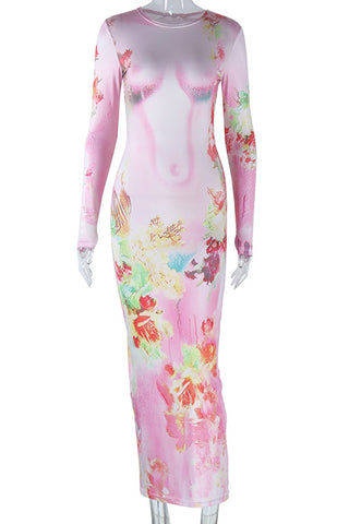 Floral Long Sleeve Dress