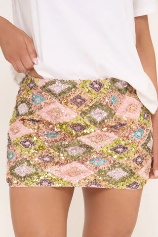 Sequin Mini Skirt