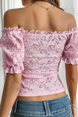 Off-Shoulder Lace Blouse