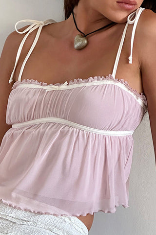 Tie-Strap Peplum Camisole