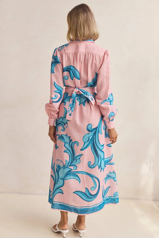 Floral Button-Down Shirt Dress