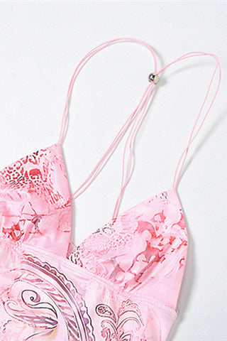 Strappy Floral Maxi Slip Dress