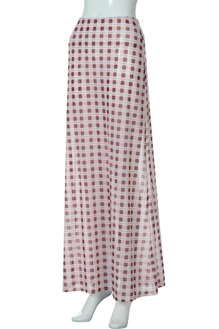 Checkered Maxi Skirt