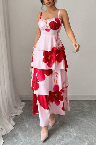 Tiered Maxi Dress with Ruffle Detail