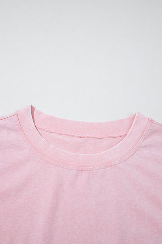 Mint Green 2 Pieces Mineral Wash Cotton Tank Top Lined Split Skirt Set