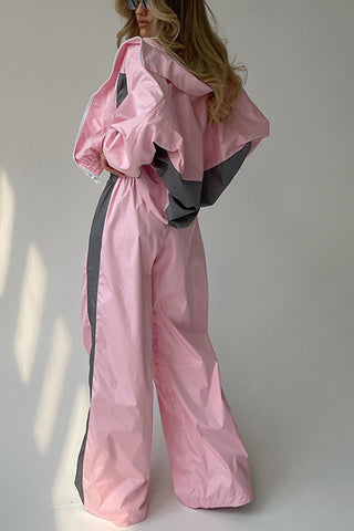 Chic Two-Piece Pants Set with Stripe Detail