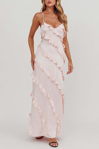 Ruffle Detail Maxi Casual Dress