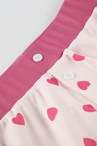Heart Print Loungewear Set