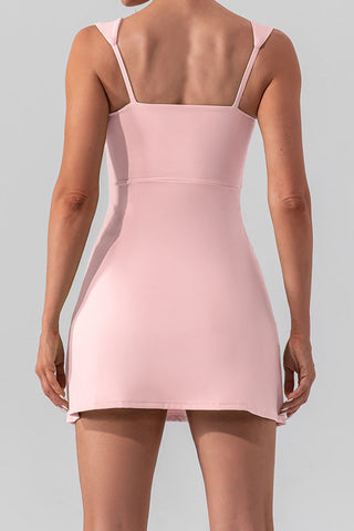 Sleeveless Square-Neck Casual Dress