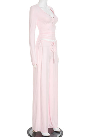 Stylish Long-Sleeve Pants Set