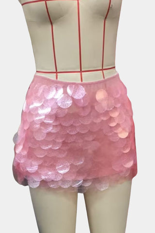 Sequin Embellished Mini Skirt