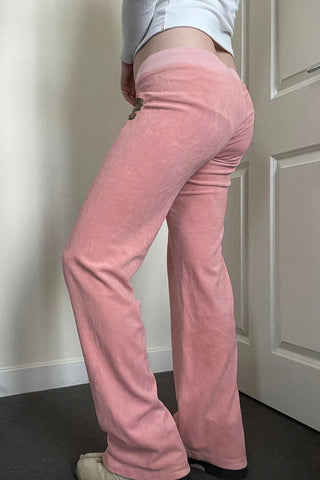 Wide-Leg Casual Pants with Butterfly Detail