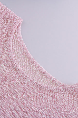 Sheer Sleeveless Ribbed Top