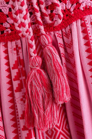 Boho Stripe Empire Maxi Dress