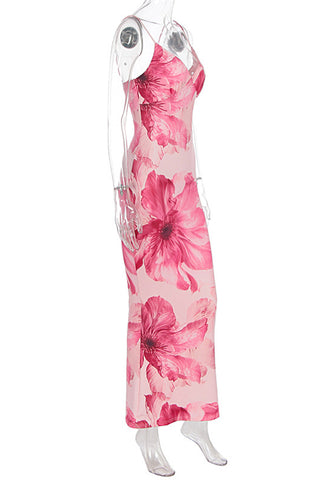 Floral Print Spaghetti Strap Dress