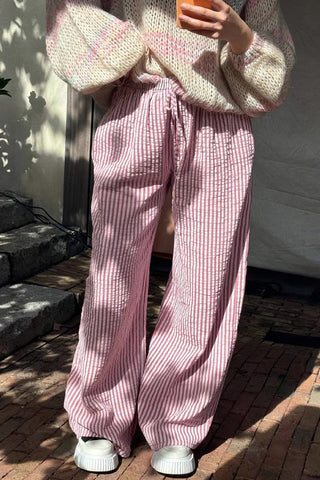 Striped Wide-Leg Pants