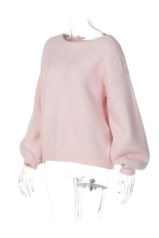 Off-Shoulder Fuzzy Sweater